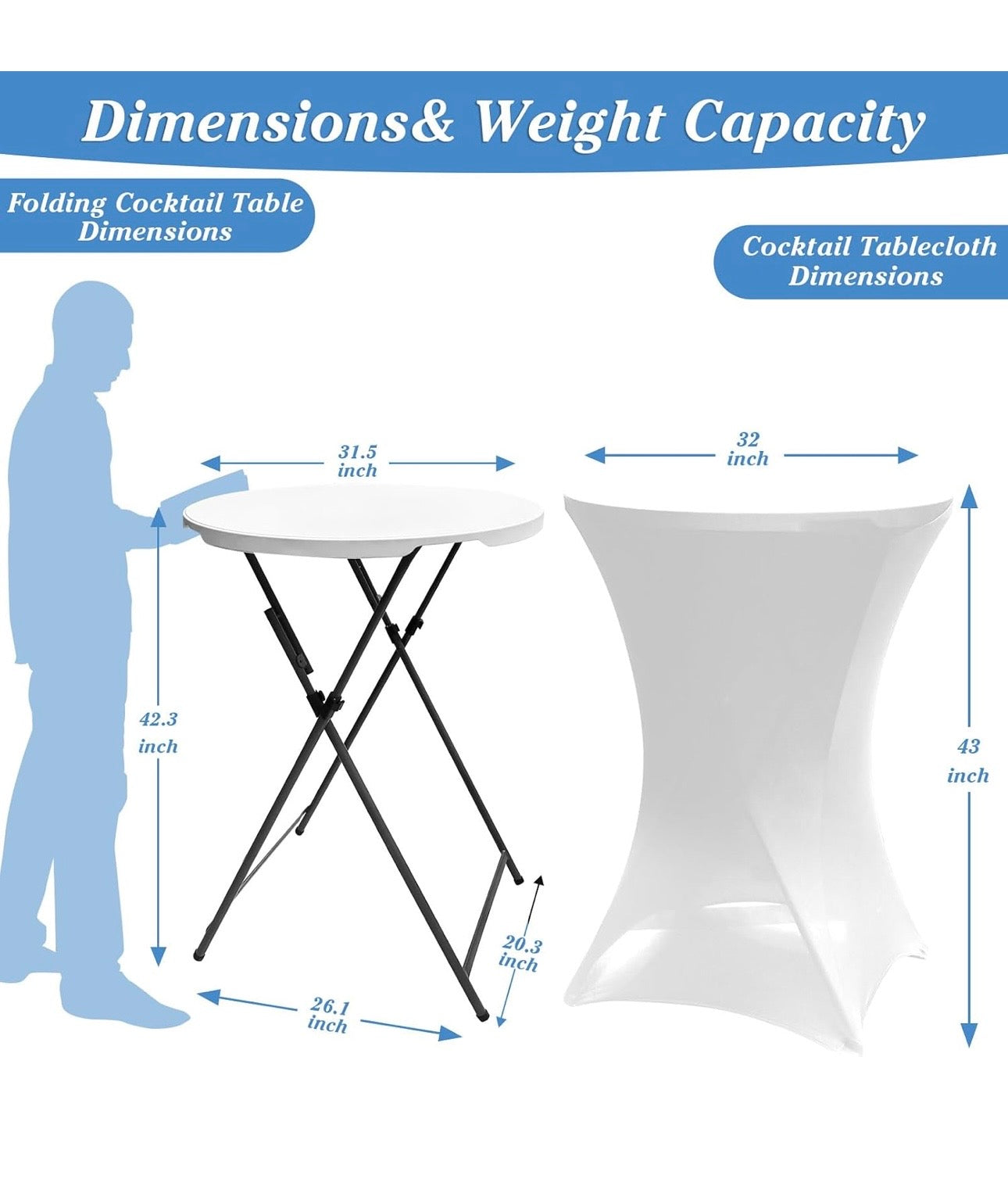Cocktail Table (32" W 43" H)