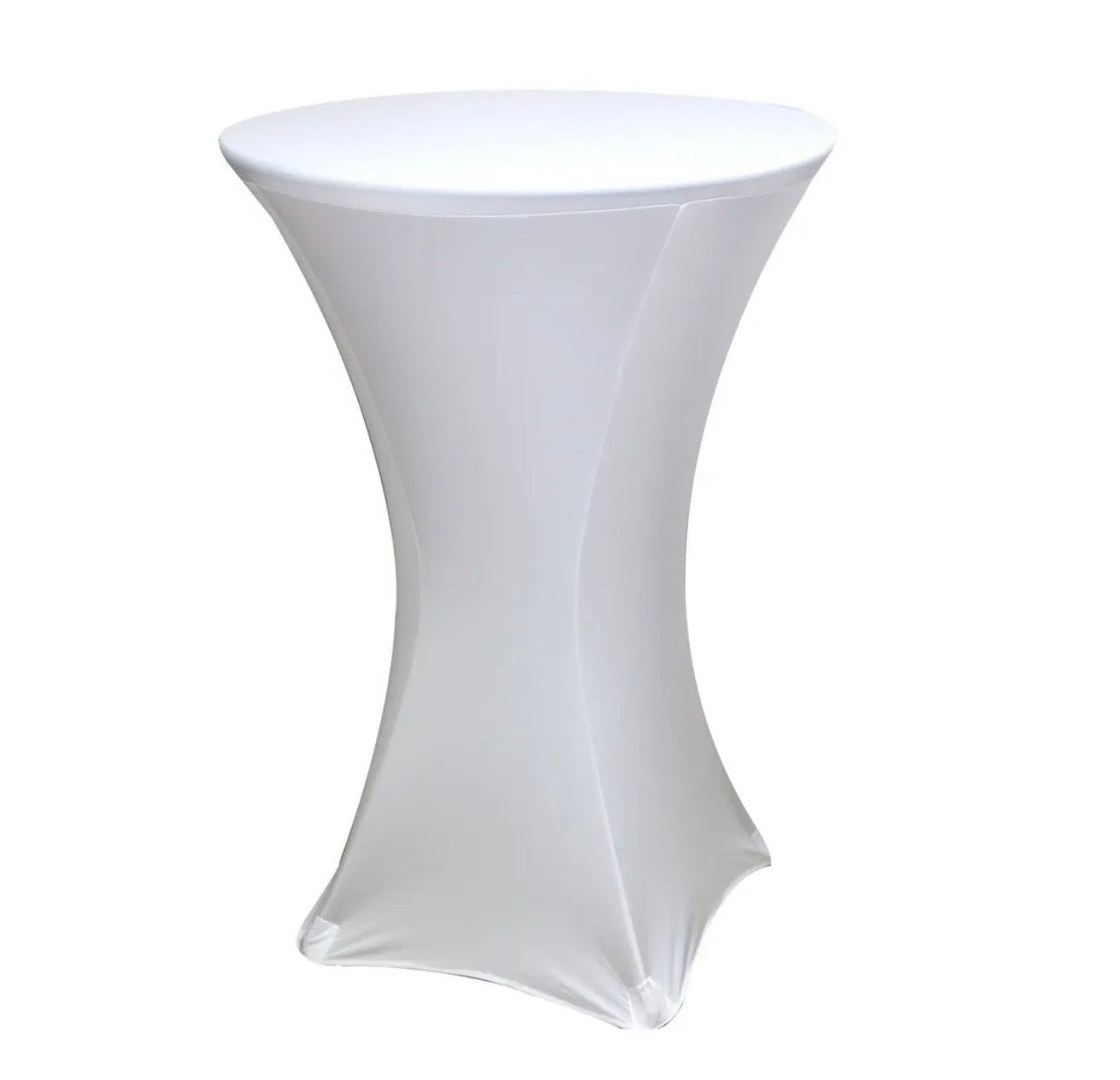 Cocktail Table Cover in White - Spandex
