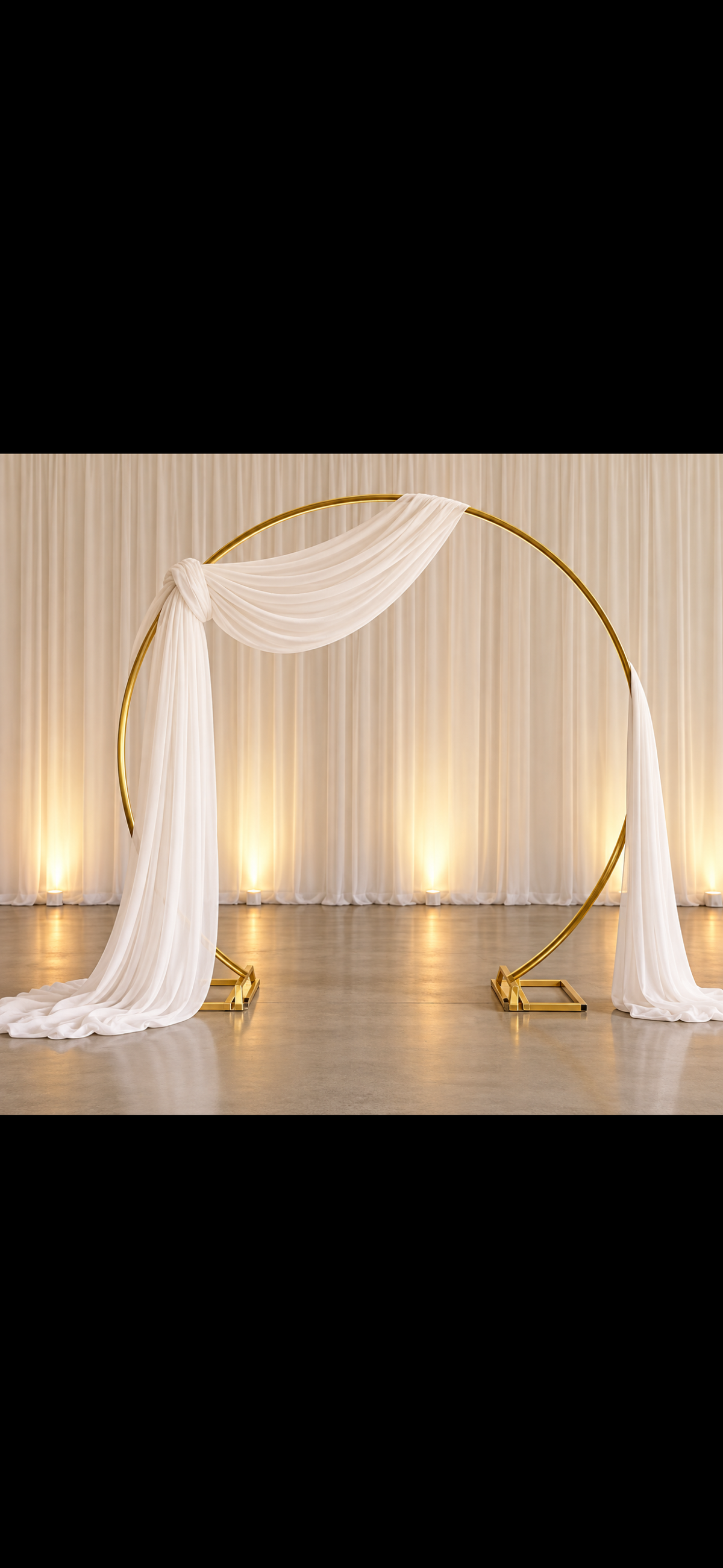 Gold Open Circle Arch