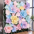Large Multi Soft Color Flower Collection Wall